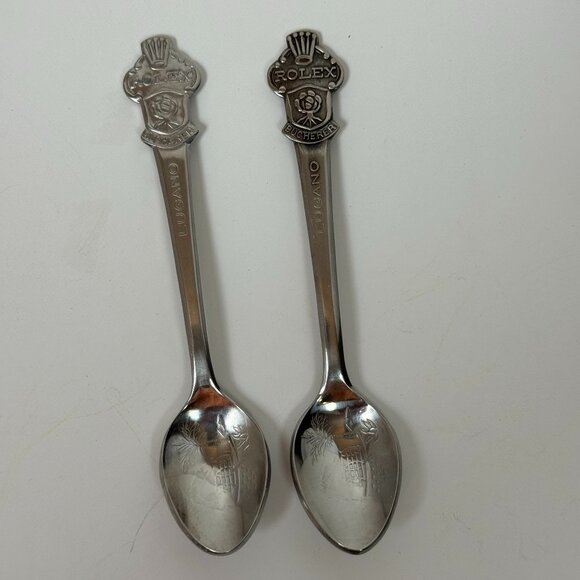 Vintage‎ Rolex Souvenir Spoons Bucherer of Switzerland Lugano - Picture 1 of 4